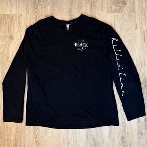 Clint Black Long Sleeve Killin’ Time Long Sleeve Band Tee Black Unisex Size XXL